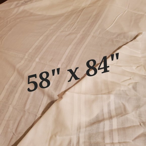 Set of 4 Sheer Off-White 58"x94" Lightweight Tablecloths - Picture 1 of 3